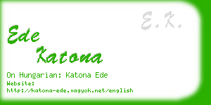 ede katona business card